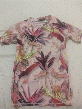 Molo Kids Pink Floral Swim Rashguard
